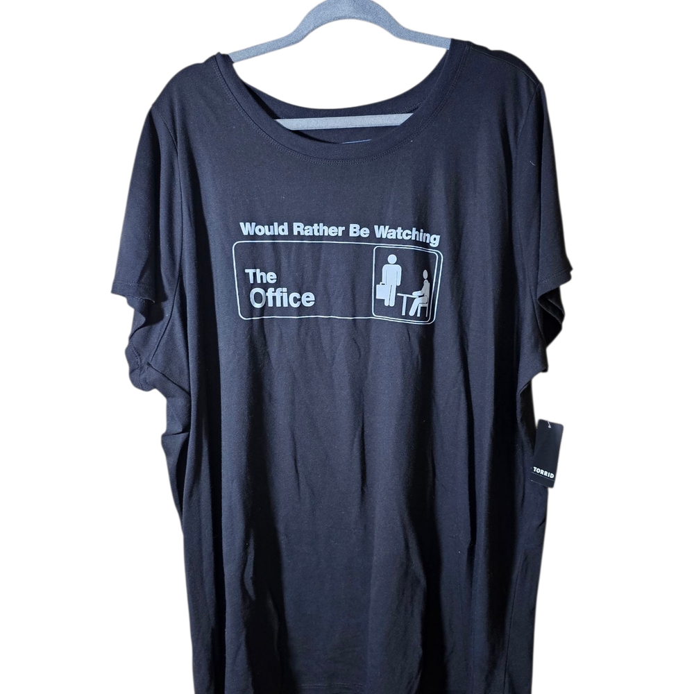 NWT Torrid Black Office Graphic Tee